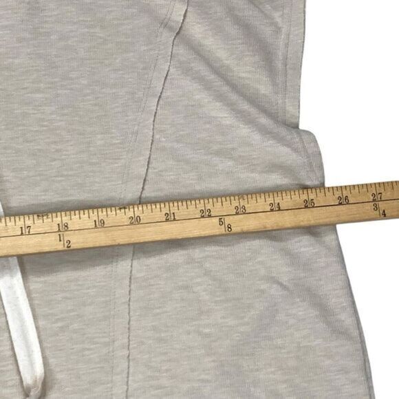 Umgee Tunic Hooded Sweatshirt Womens Sz L Beige Oversized Bohemian Comfy Pull On - Picture 8 of 12